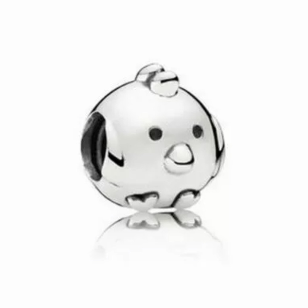 NEW•Silver Chick DIY charm